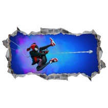 Vinilos agujero 3d miles morales spider man